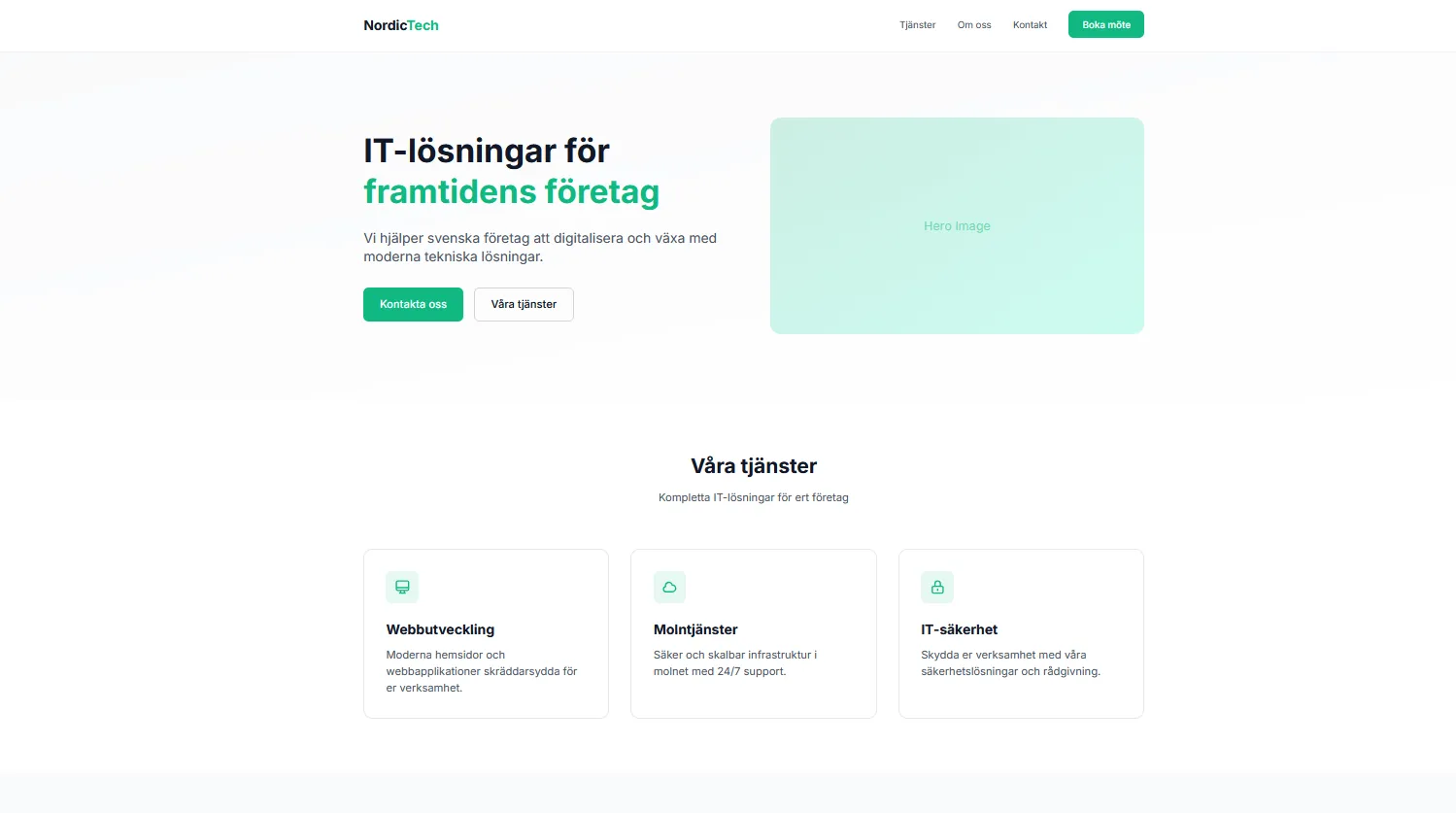 Företagssida Modern