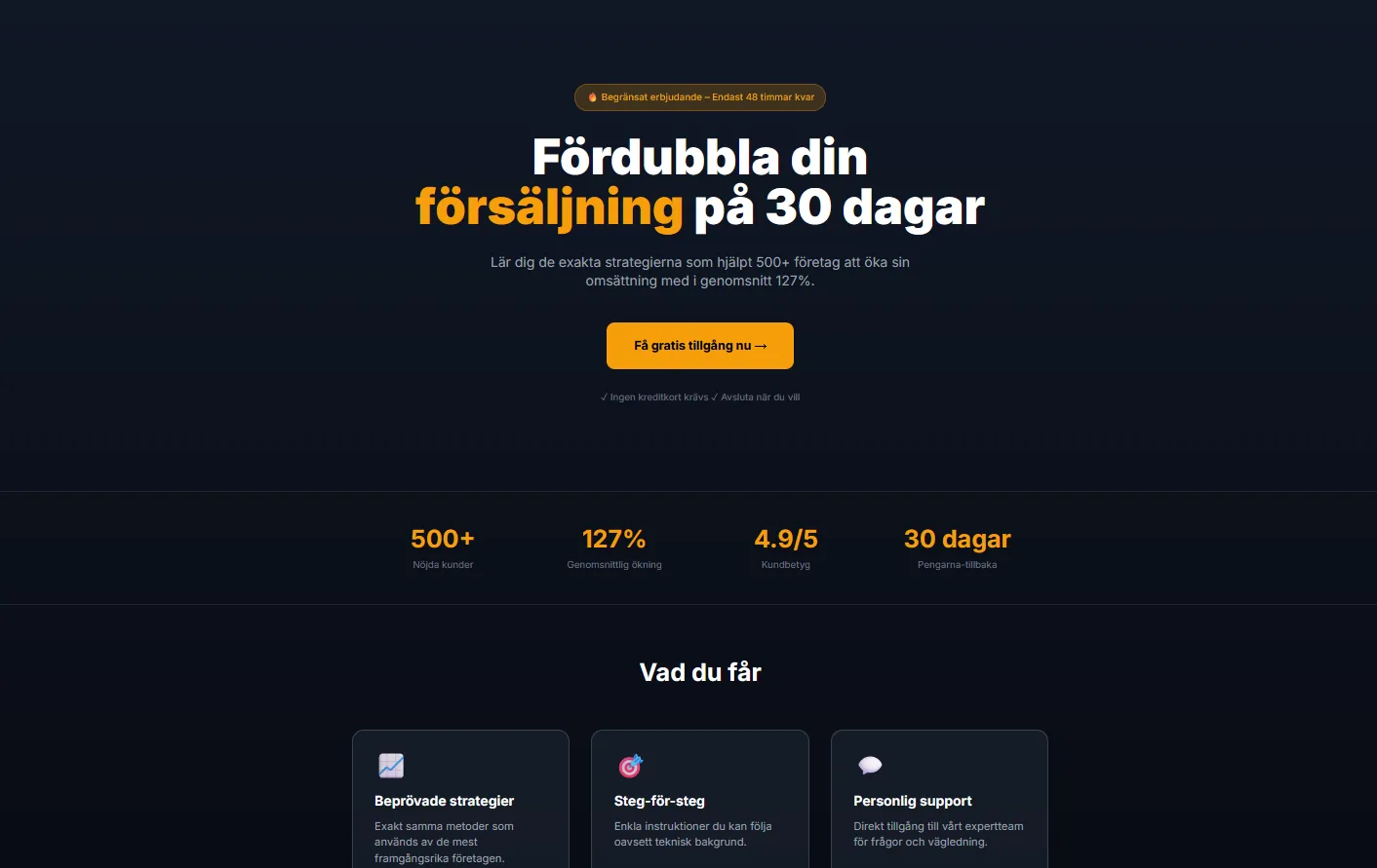 Landningssida Funnel